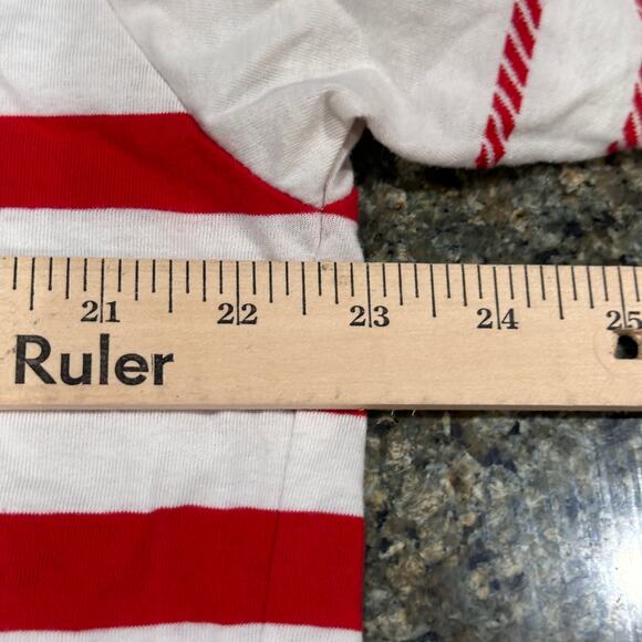 Dons Group Attire Golf Polo Shirt XL Red White Striped Cotton Blend Embroidered - Picture 6 of 8